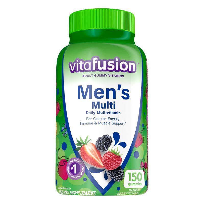 Vitafusion Men's Multivitamin Dietary Supplement Gummies - Berry - 150ct | Target