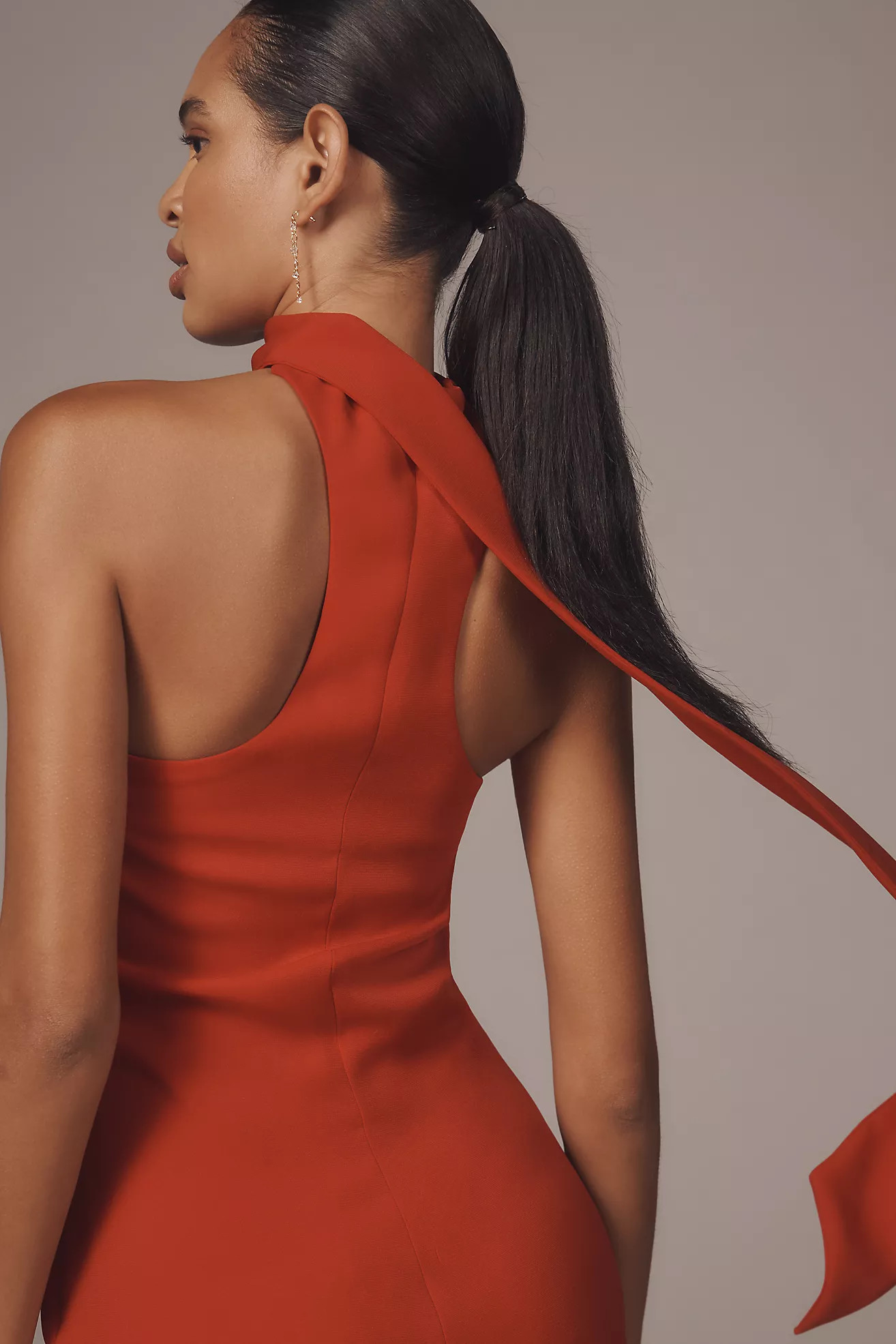 Endless Rose Strapless Scarf Column Midi Dress | Anthropologie (US)