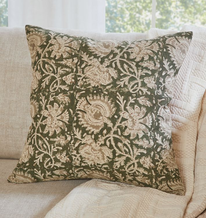 Lotus Botanical Print Pillow Cover | Rejuvenation