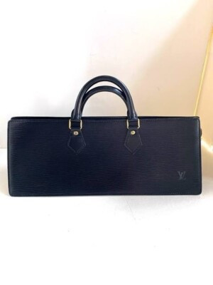 Auth Louis Vuitton Sac Triangle Hand Bag Epi Leather Black M52092 LV 250301 | eBay US