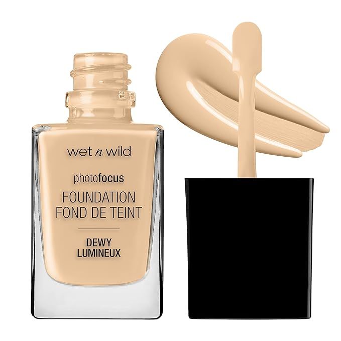 Wet n Wild Photo Focus Dewy Liquid Foundation Makeup, Soft Beige | Amazon (US)