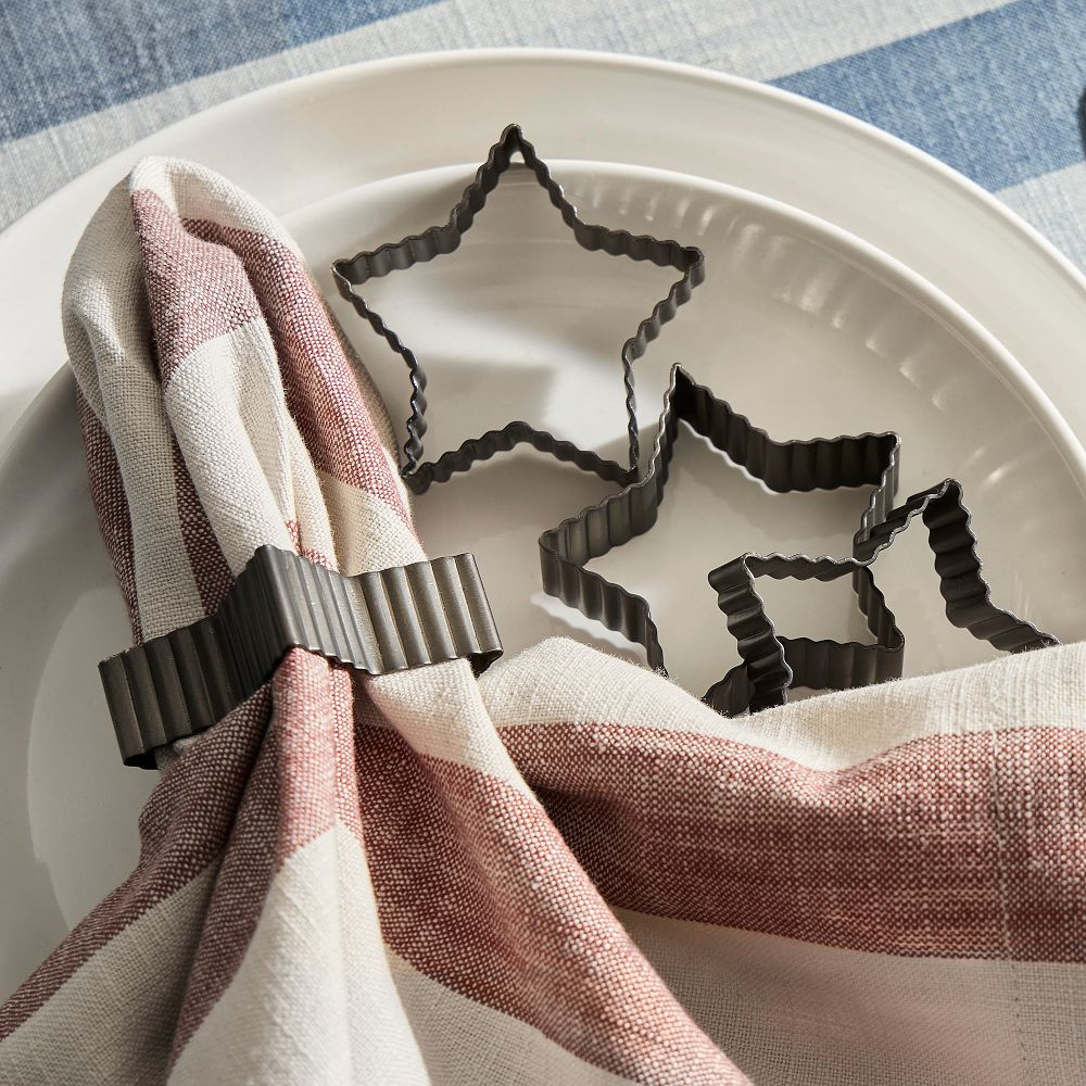 Americana Star Metal Napkin Rings | West Elm (US)