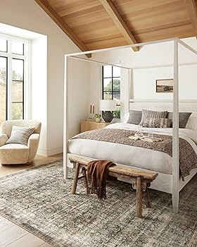 Loloi Amber Lewis Morgan Collection MOG-02 Navy/Sand 9'-6" x 13'-6" Area Rug, Neutral Area Rug fo... | Amazon (US)