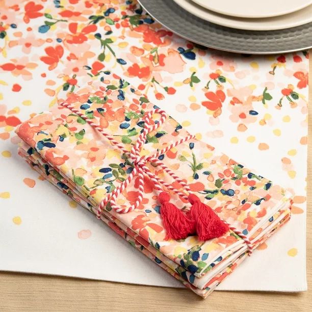 Tag (4 Pack) 20x20” 100% Cotton Napkins Dining Table Home Decor Cloth Napkins Fabric Dinner Nap... | Walmart (US)