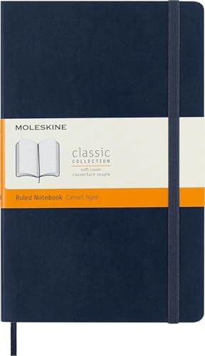 Moleskine Classic Notebook, Soft Cover, Large (5" x 8.25") Ruled/Lined, Sapphire Blue, 192 Pages | Amazon (US)