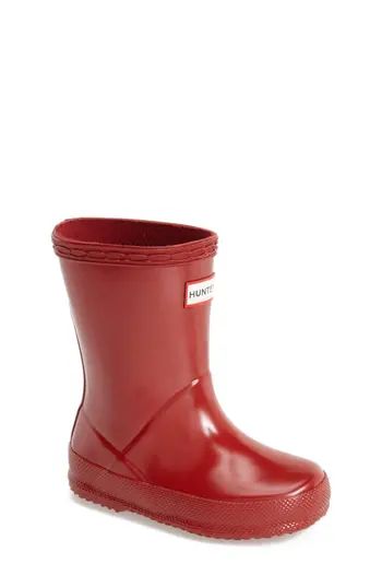 Toddler Hunter 'First Gloss' Rain Boot, Size 13 M - Red | Nordstrom