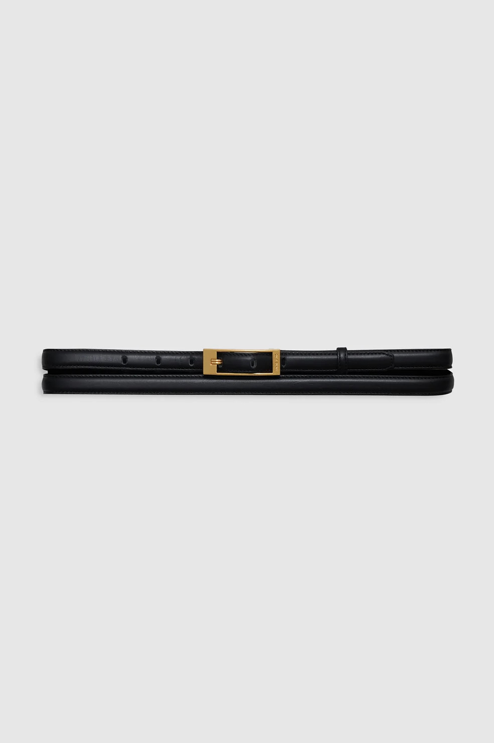 Double Elly Belt Smooth Leather - Black | Anine Bing