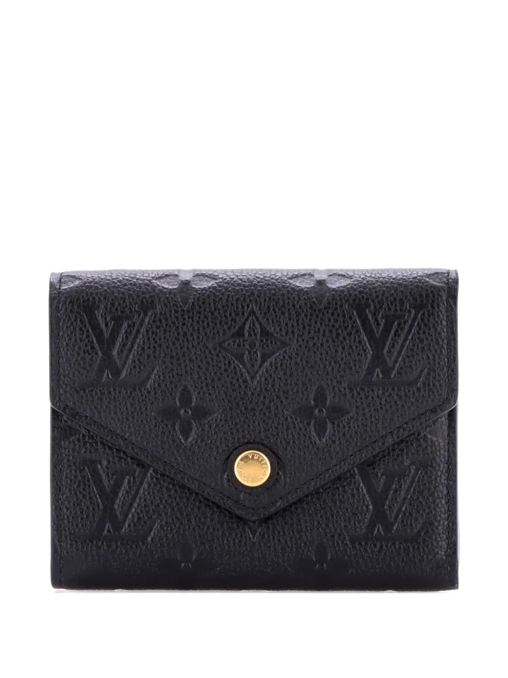 Louis Vuitton Pre-Owned Victorine Wallet Monogram Empreinte Leather small wallets - Black | Farfetch Global