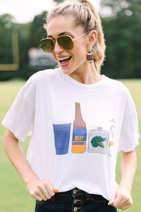 Drink Local Blue And Orange Gameday Graphic Tee | The Mint Julep Boutique