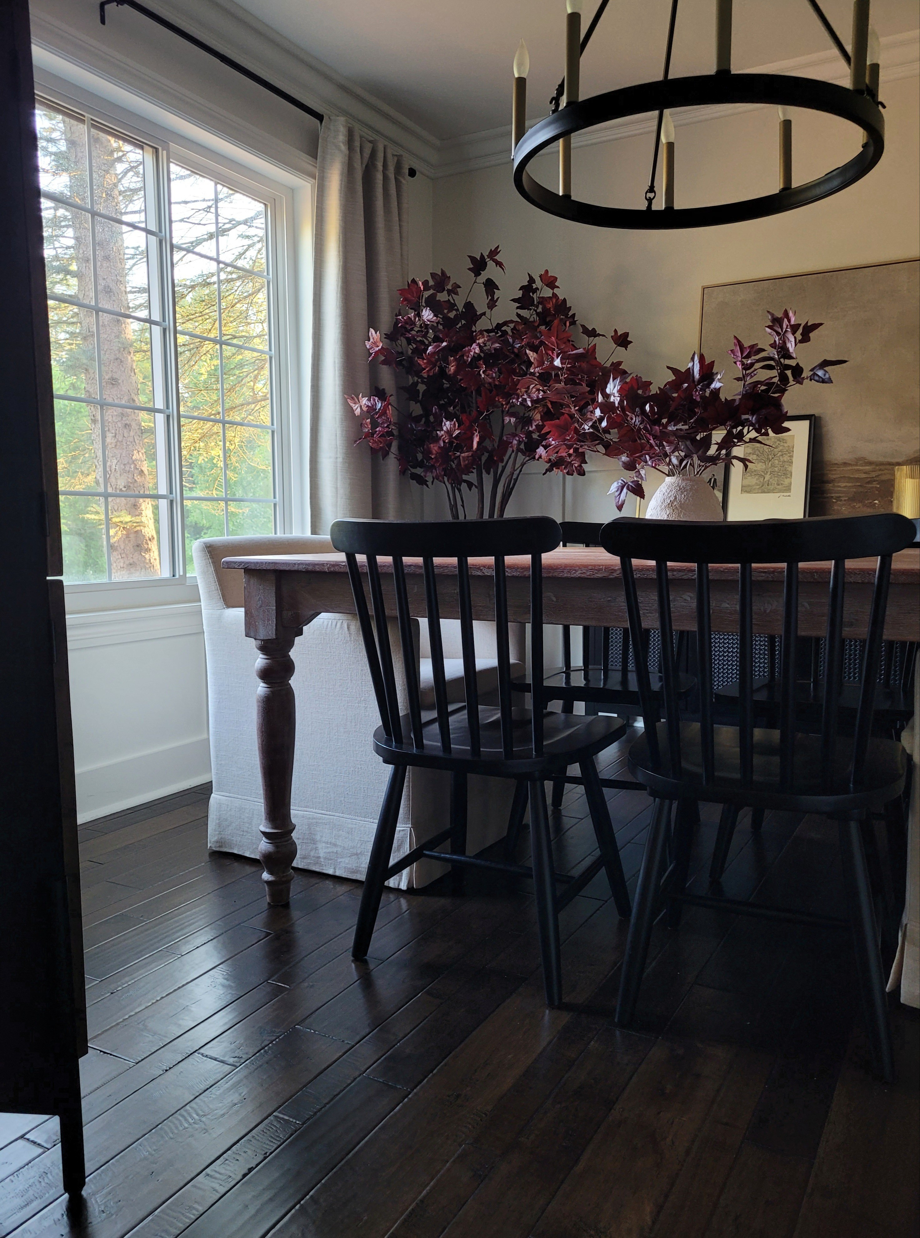 Fall dining room inspo - I love keeping a neutral pallet in the fall and adding warm cozy tones with faux stems, trees, pillows and throws! 

#LTKStyleTip #LTKHome