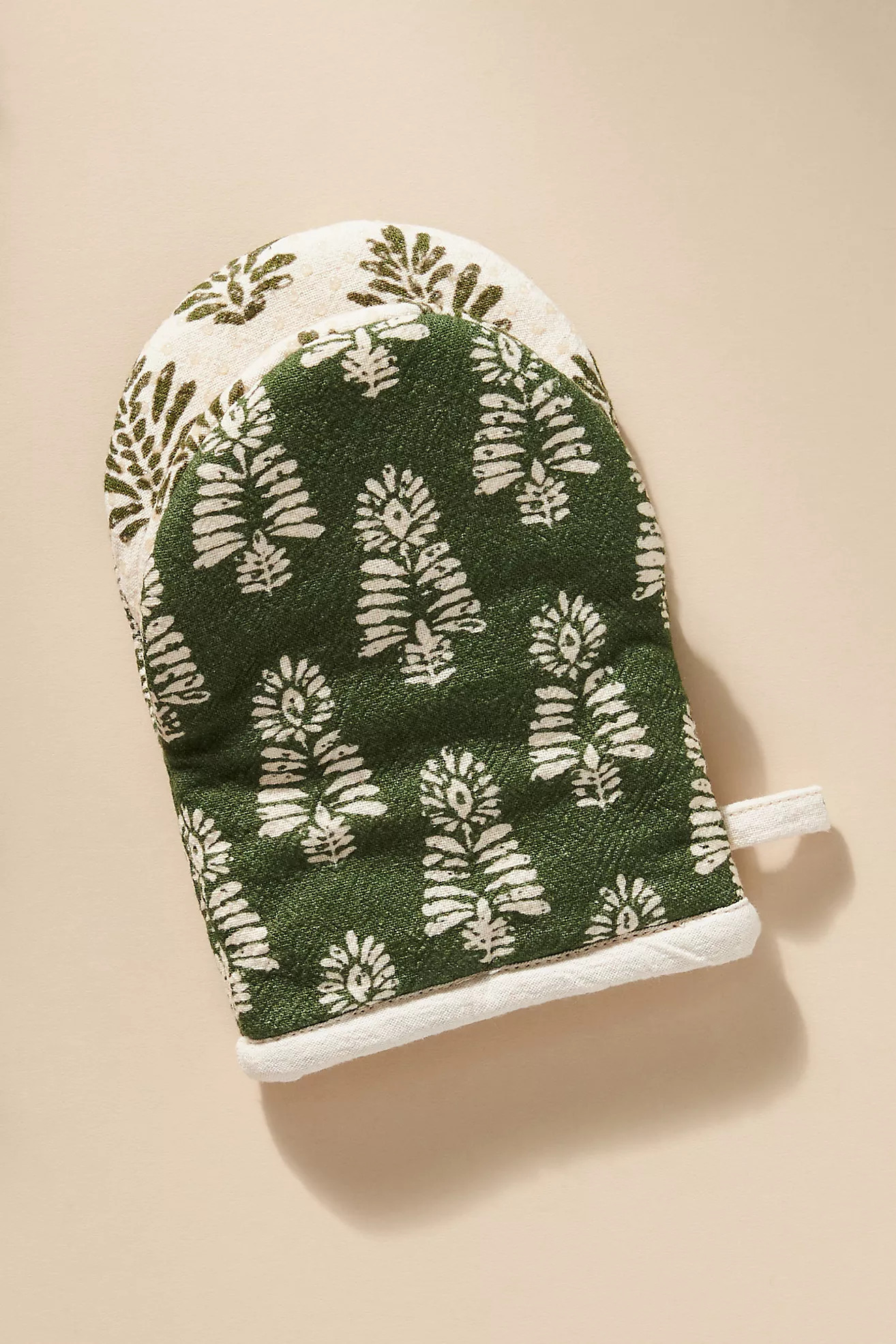 Trudy Block Print Mini Oven Mitt | Anthropologie (US)