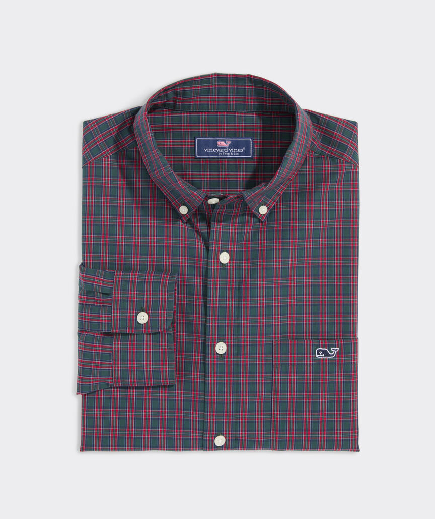 Stretch Poplin Tartan Shirt | vineyard vines