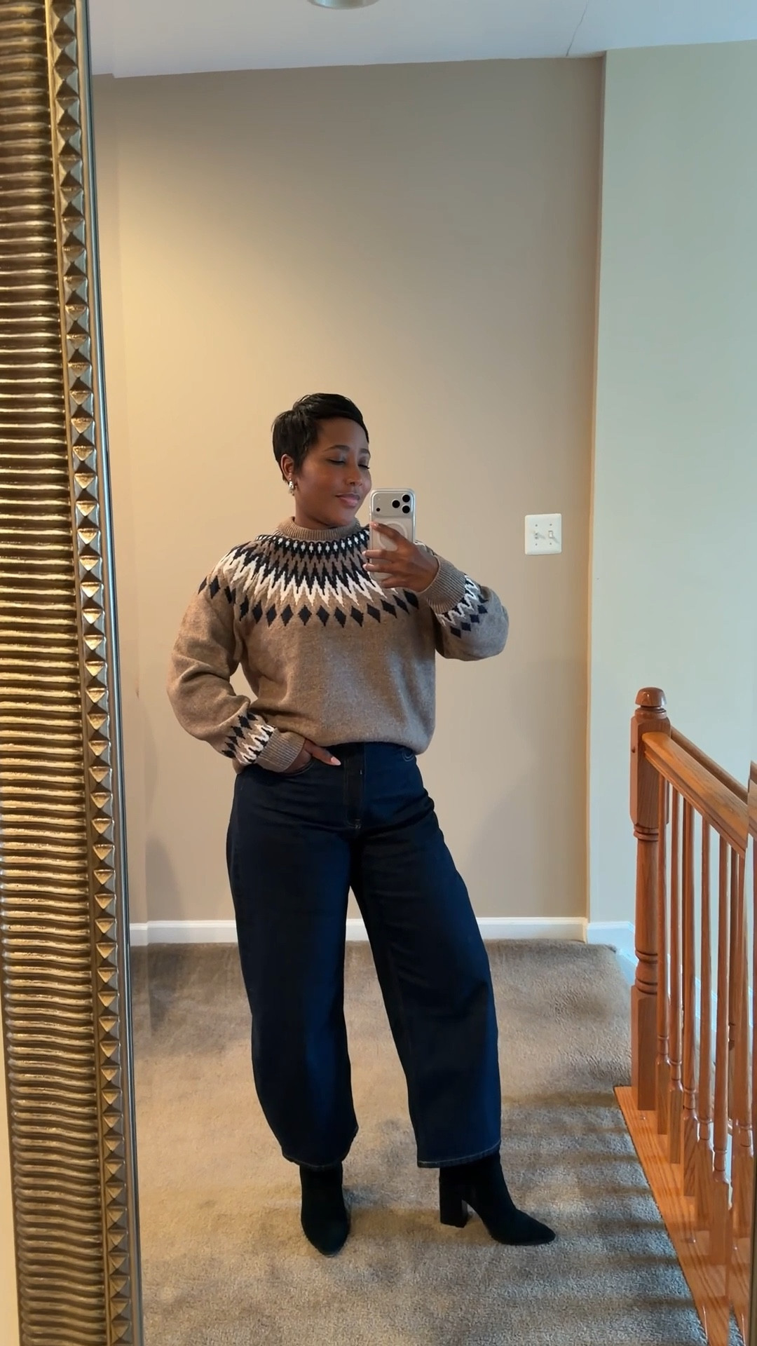 Casual winter outfit 

I’m wearing a size M in the sweater and size 30 in the Everlane denim 

#LTKootd #LTKSeasonal #LTKHoliday