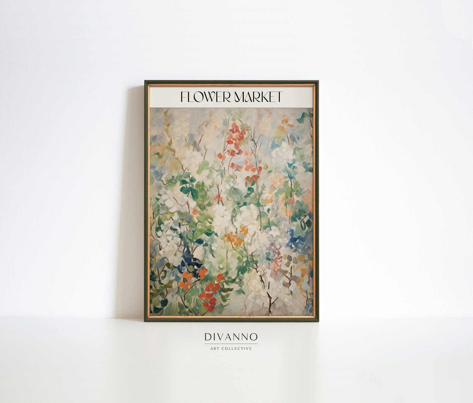 Flower Market Print, Garden Wildflowers Poster, Meadow Wall Art, Contemporary Jardin Canvas, Flor... | Etsy (CAD)