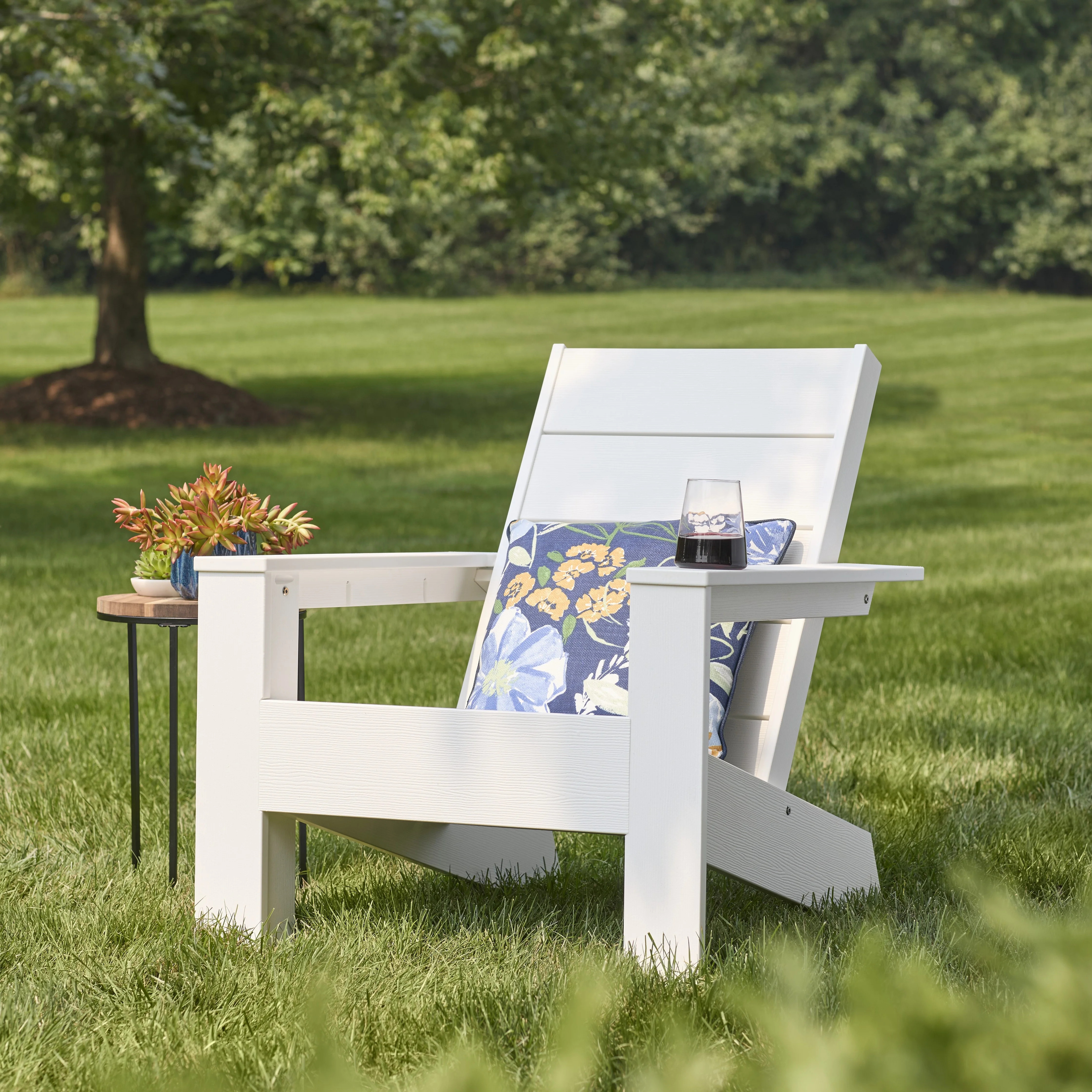 Better Homes & Gardens Ezra Outdoor HDPE Adirondack Chair, White - Walmart.com | Walmart (US)