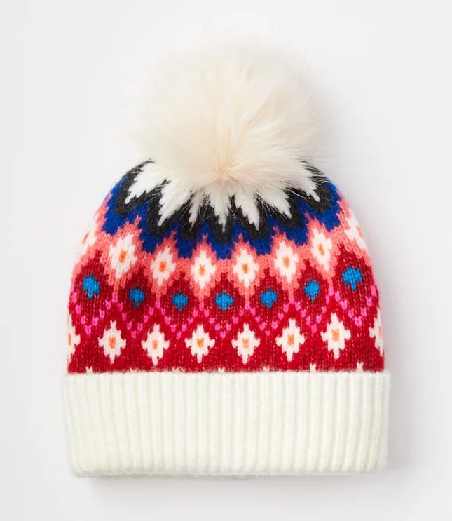 Fair Isle Beanie | LOFT