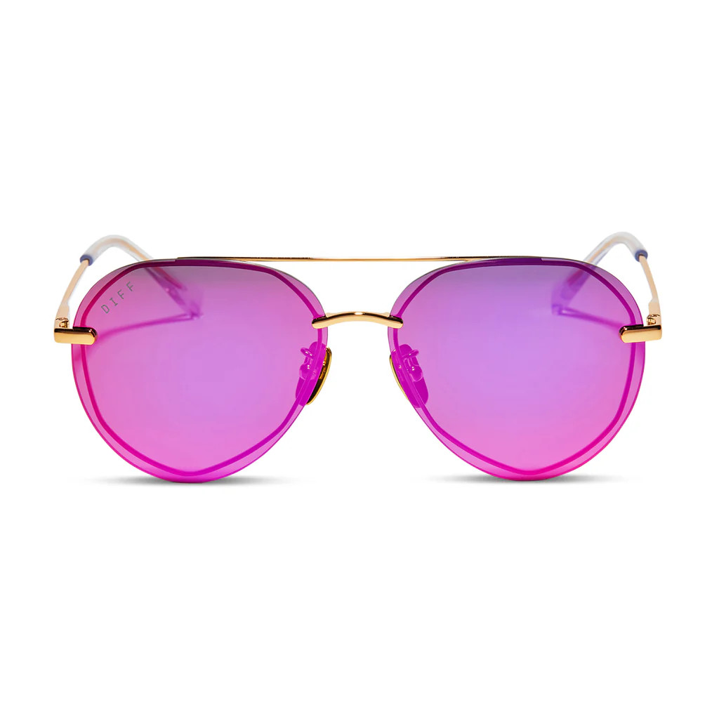 LENOX XS - GOLD + SUNSET MIRROR + POLARIZED SUNGLASSES | DIFF Eyewear