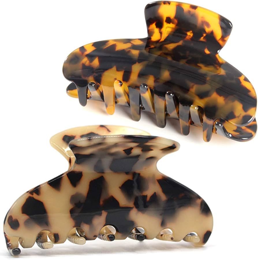 Big Hair Claw Clips Tortoise Shell Large Hair Claw Clips For Thick Hair,3.5 Inch Strong Hold Hair... | Amazon (UK)