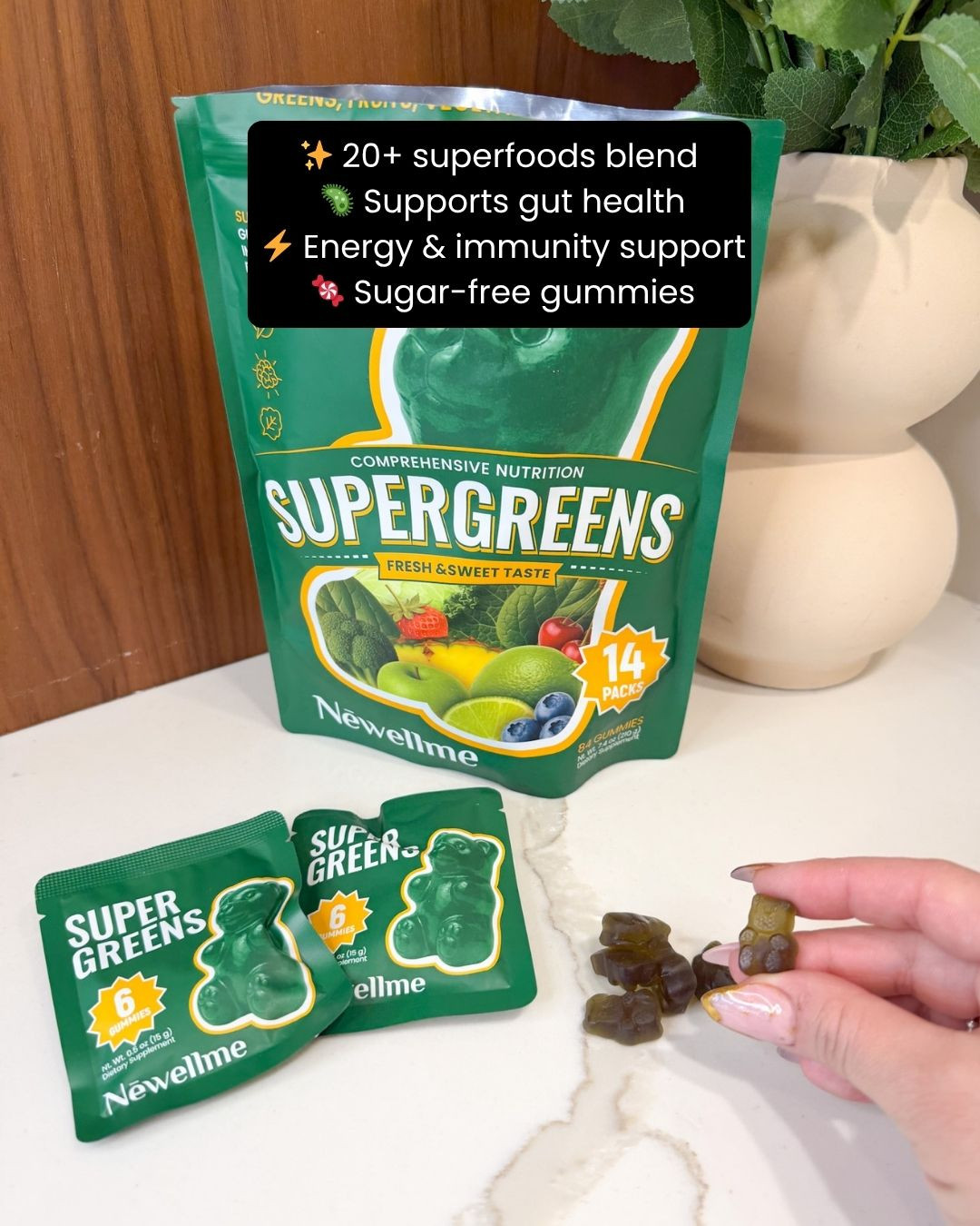Support your daily wellness the easy (and tasty) way 🌿✨ with these Daily Super Greens gummies! Packed with nutrient-rich greens in a convenient gummy form, they help support energy, digestion, and overall balance without the hassle of powders 💖🍃. Perfect for busy mornings or on-the-go routines when you want a simple way to stay consistent 👀✨. Trust me, this is one wellness habit you’ll actually enjoy sticking to 💕

#supergreens #greensgummies #wellnessessentials #healthylifestyle #supplements #selfcare #wellnessjourney #healthgoals #nutrition #healthyhabits #wellbeing #energyboost #guthealth #dailyvitamins #cleanwellness #lifestyleupgrade #easywellness #healthyliving #wellnessinspo #ltkhealth #ltkfinds #musthave #greensupport 

 