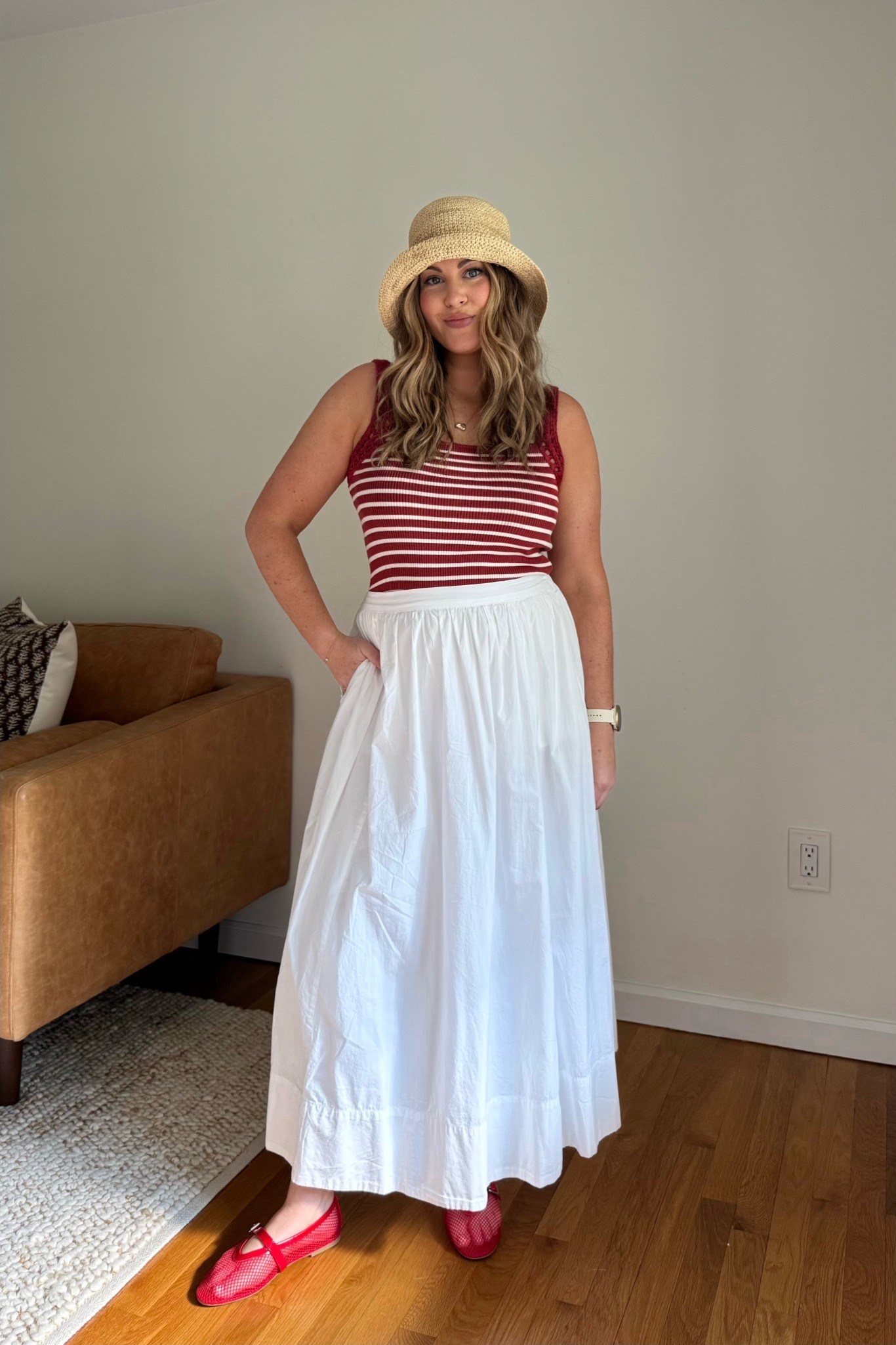 4th of July outfit inspo! 🇺🇸 M in everything! 〰️ aerie outfits, 4th of july outfits, july 4th outfits, summer outfit ideas, summer outfits, maxi skirt outfits, boat day outfits, beach day outfits, maxi skirt outfit, white skirt outfit 

#LTKSeasonal #LTKStyleTip #LTKSummerEdit