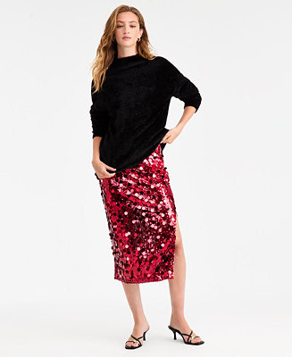 Women's Pailette Midi Skirt, Macy's Exclusive | Macy's
