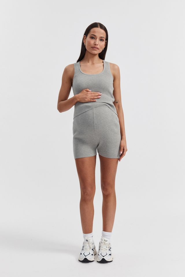 Woodford Crop Tank (Grey) | Legoe Heritage Maternity