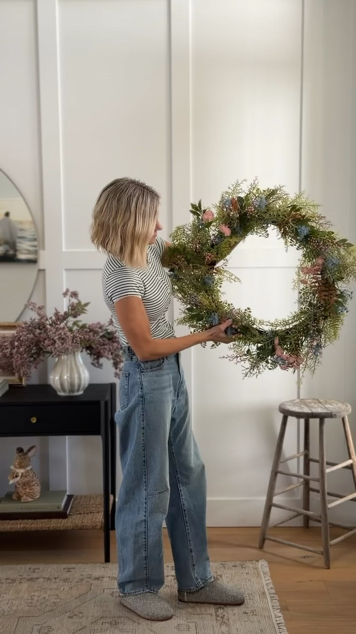 I’m loving this new addition! This wreath has the prettiest texture and pops of color for the spring season. The price is so good for the size too—almost $100 off right now! 

#LTKHome #LTKSaleAlert