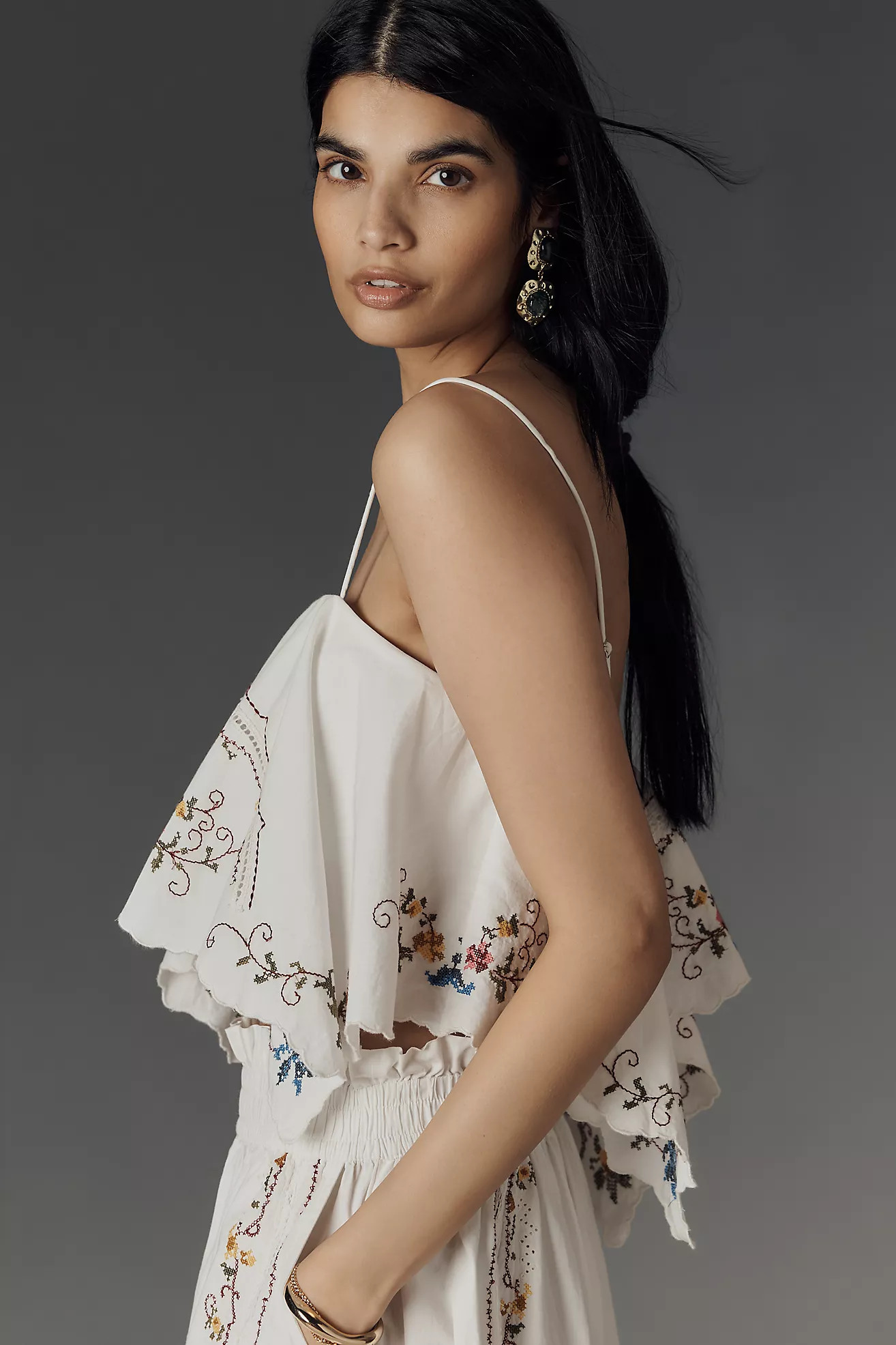 By Anthropologie Hanky Cropped Cutwork Tank | Anthropologie (US)