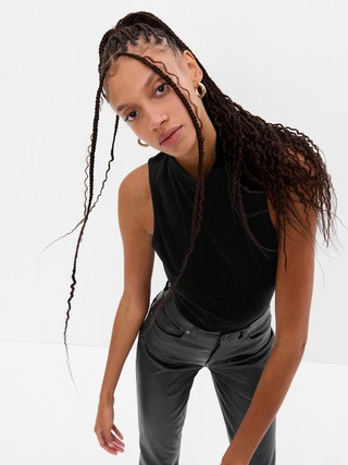 Mockneck Velour Bodysuit | Gap (US)