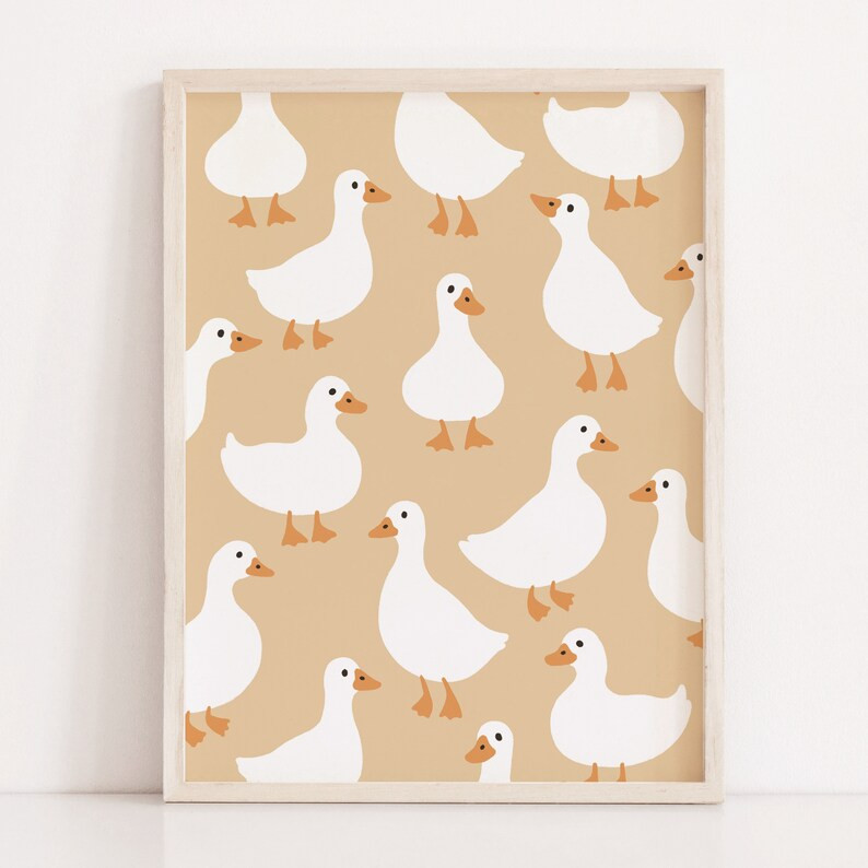 Whimsical Duck Print | Nursery Wall Art | Farmhouse Nursery Decor | Printable Wall Art | Nursery ... | Etsy (US)