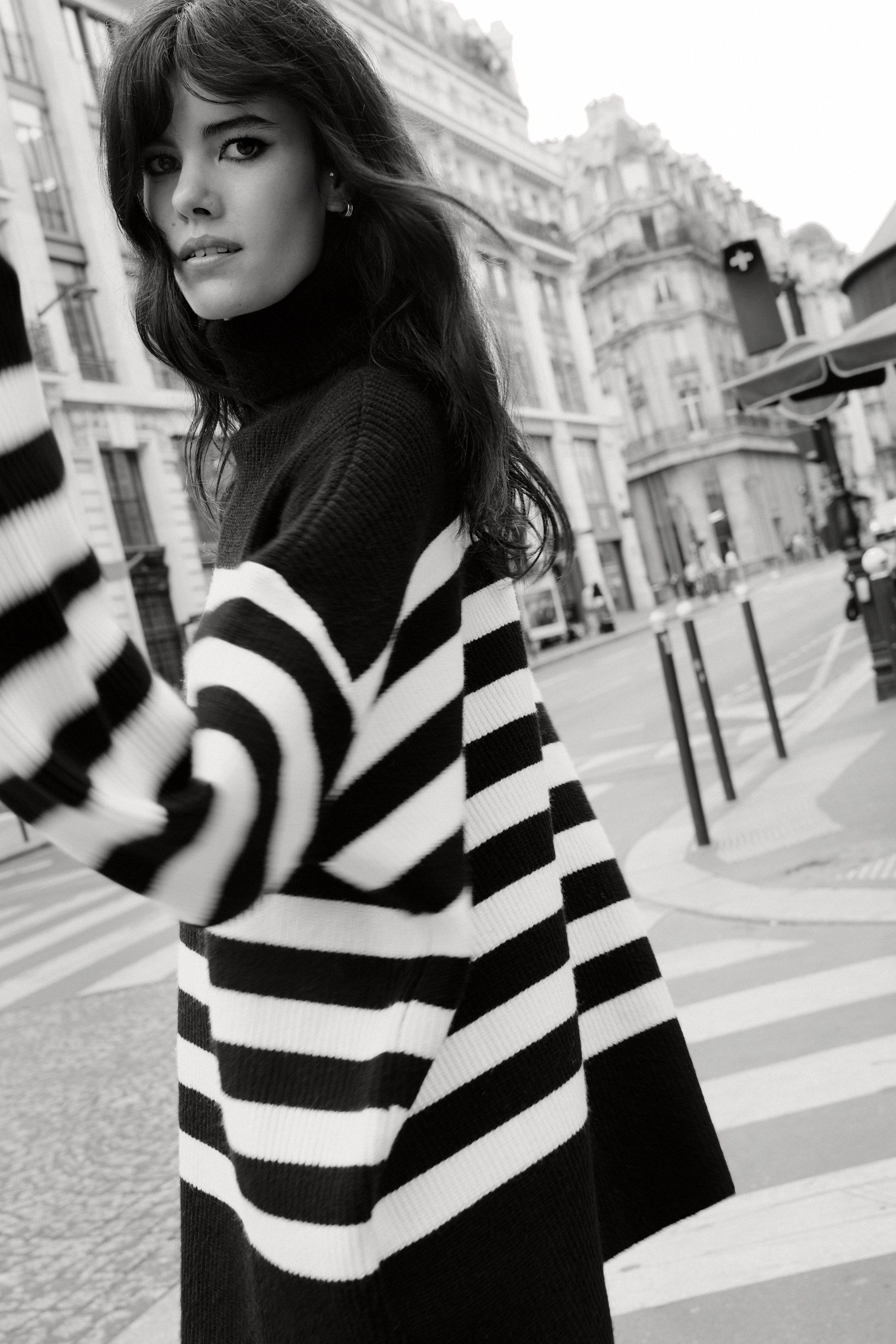 Premium Oversized Funnel Neck Stripe Jumper | Warehouse UK & IE