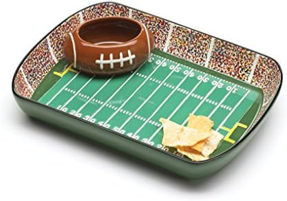 Burton and Burton Ceramic Football Stadium Chip and Dip Serving Set | Amazon (US)