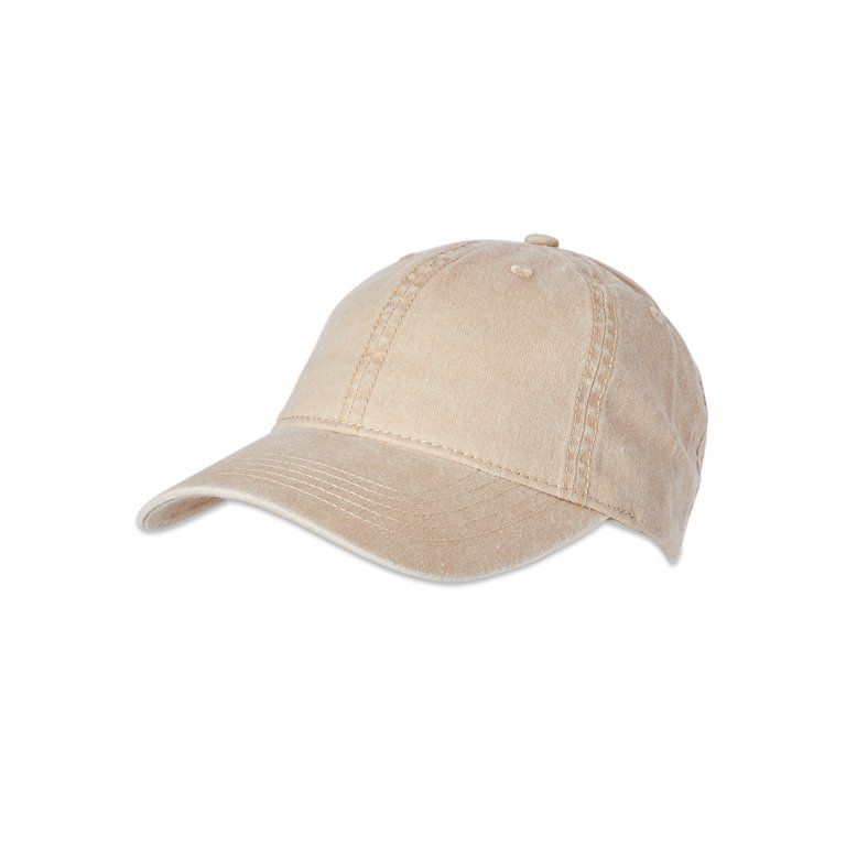 Time and Tru 3pc Solid Washed Baseball Cap - Walmart.com | Walmart (US)