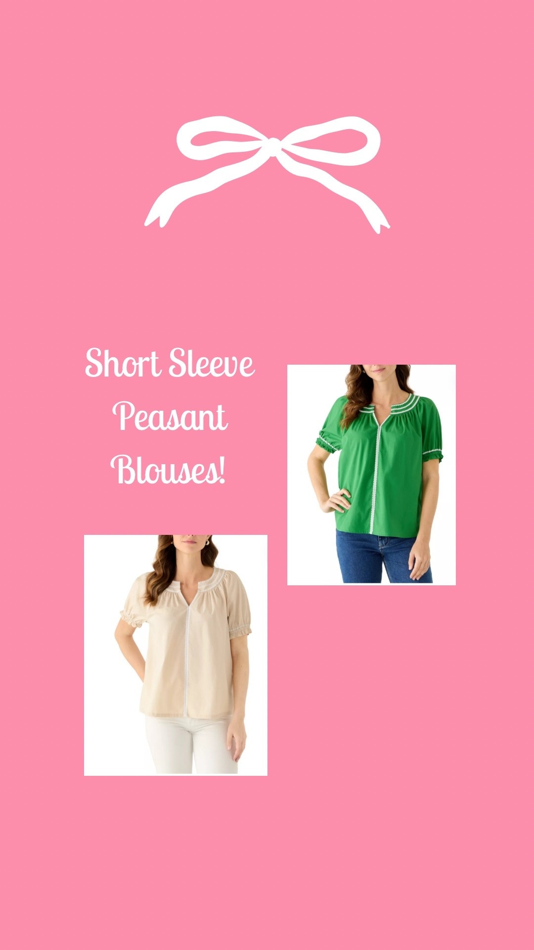 Adorable short sleeve peasant blouses for Spring! 

Spring blouses • spring outfits • spring outfit ideas • spring tops 

#LTKMidsize #LTKSeasonal #LTKPetite