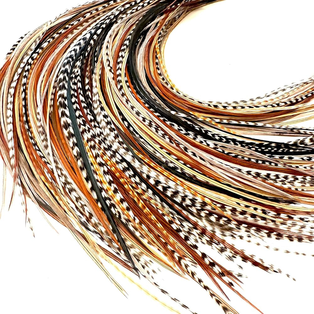 21 Natural Color Hair Feathers - 7”- 12” Long - Feathers for Hair Extension, Natural Hair Ext... | Amazon (US)