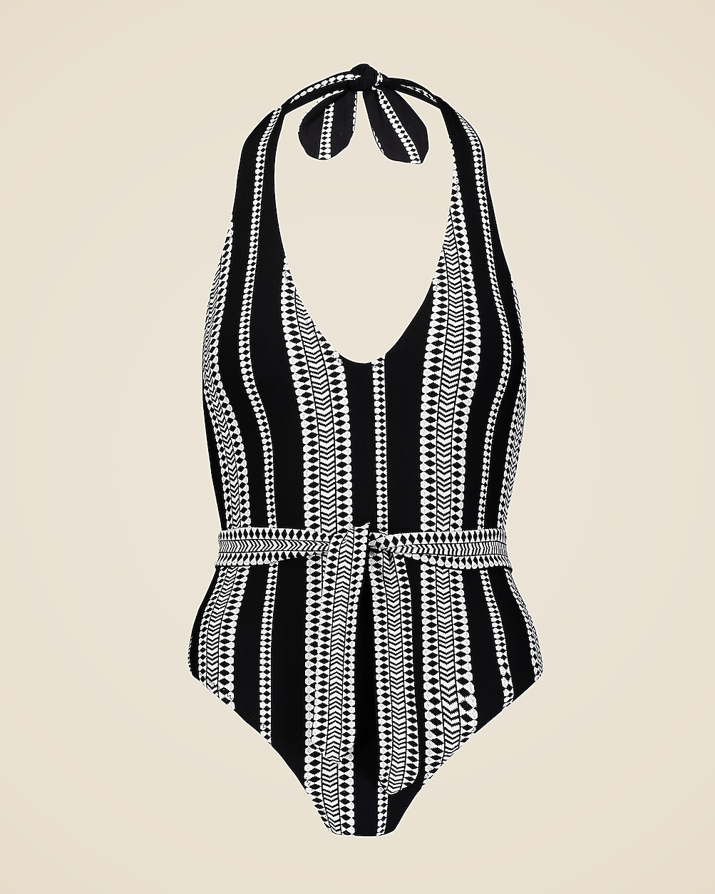 lemlem Luchia deep-V belted one-piece | J. Crew US