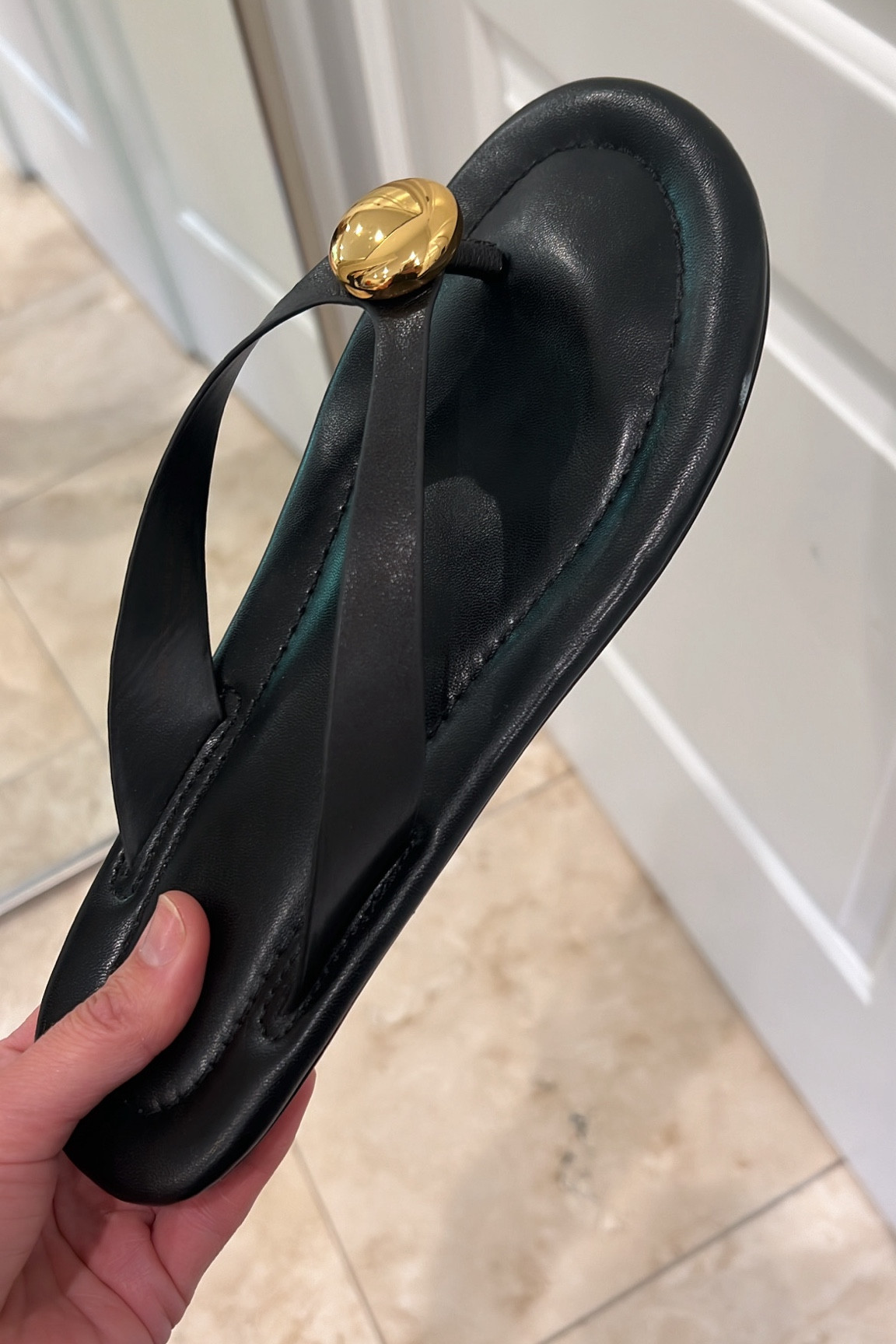 These sandals are Row adjacent 😍❤️ gold button black sandals 

#LTKSaleAlert #LTKStyleTip