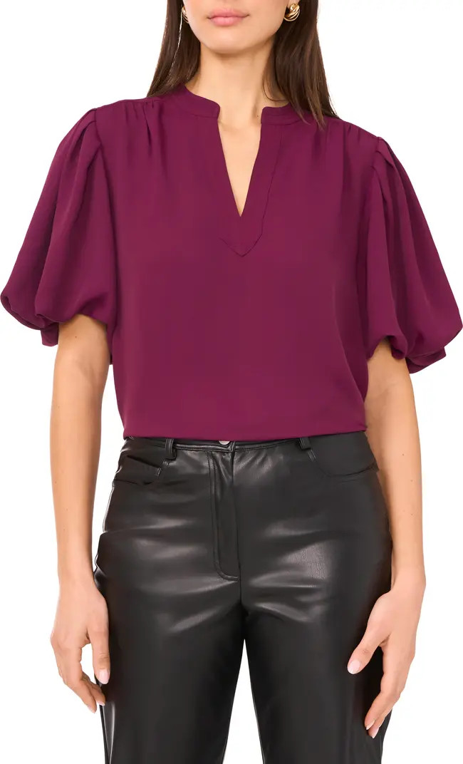 Vince Camuto Puff Sleeve Popover Top | Nordstrom | Nordstrom