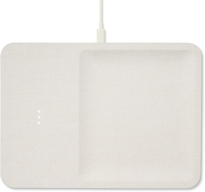 Courant Catch:3 Essentials - Belgian Linen Wireless Charger & Valet Tray - Qi-Certified, Compatib... | Amazon (US)