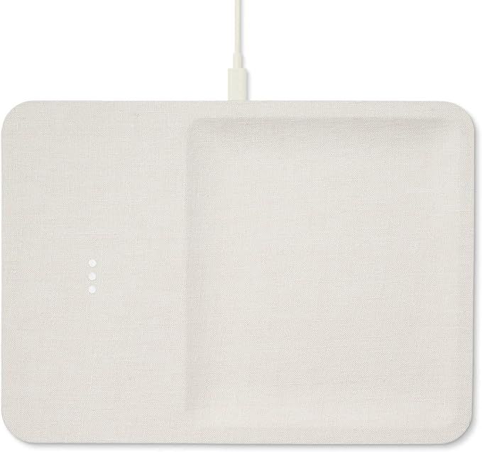 Courant Catch:3 Essentials - Belgian Linen Wireless Charger & Valet Tray - Qi-Certified, Compatib... | Amazon (US)