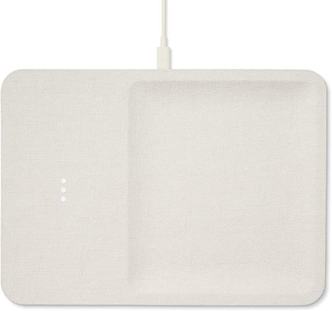 Courant Catch:3 Essentials - Belgian Linen Wireless Charger & Valet Tray - Qi-Certified, Compatib... | Amazon (US)