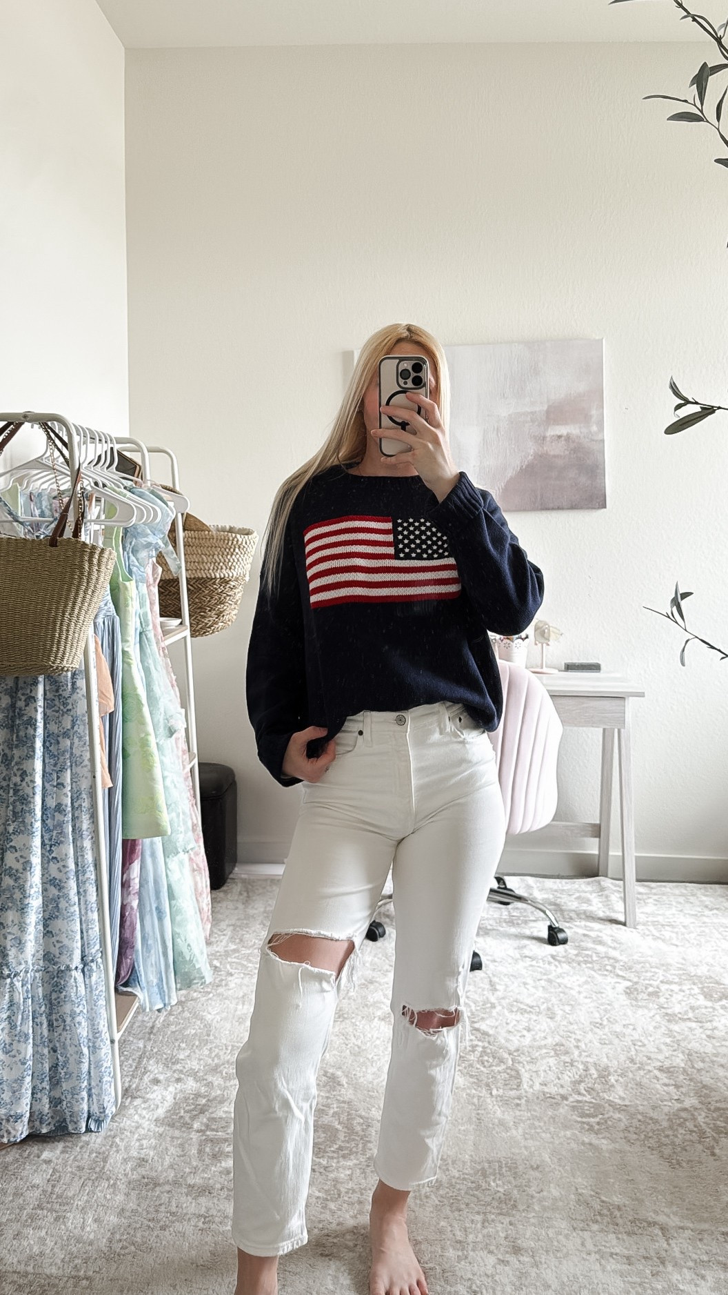 American flag crewneck from Target! Currently on sale now! ❤️

It’s the perfect Memorial Day weekend outfit or Fourth of July outfit! Go with your true size or size up for an oversized fit.

Navy crewneck, summer outfit, 4th of July outfit, white jeans, white wide leg jeans, Target sale, Target finds

#LTKSeasonal #LTKStyleTip #LTKSaleAlert