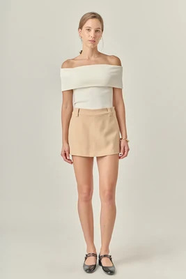 Low Rise Mini Skort TAUPE / M | English Factory