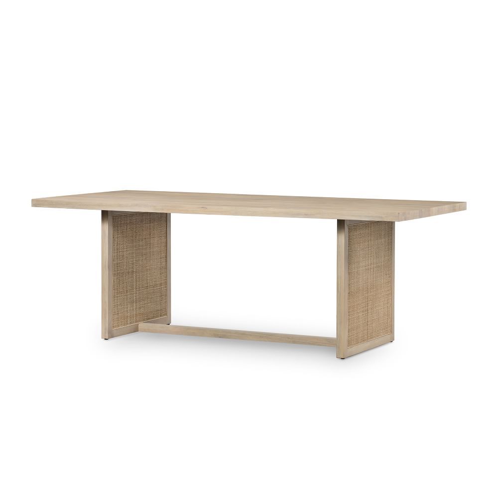 Yvette 84&amp;quot; Rectangle Dining Table, White Wash | West Elm (US)