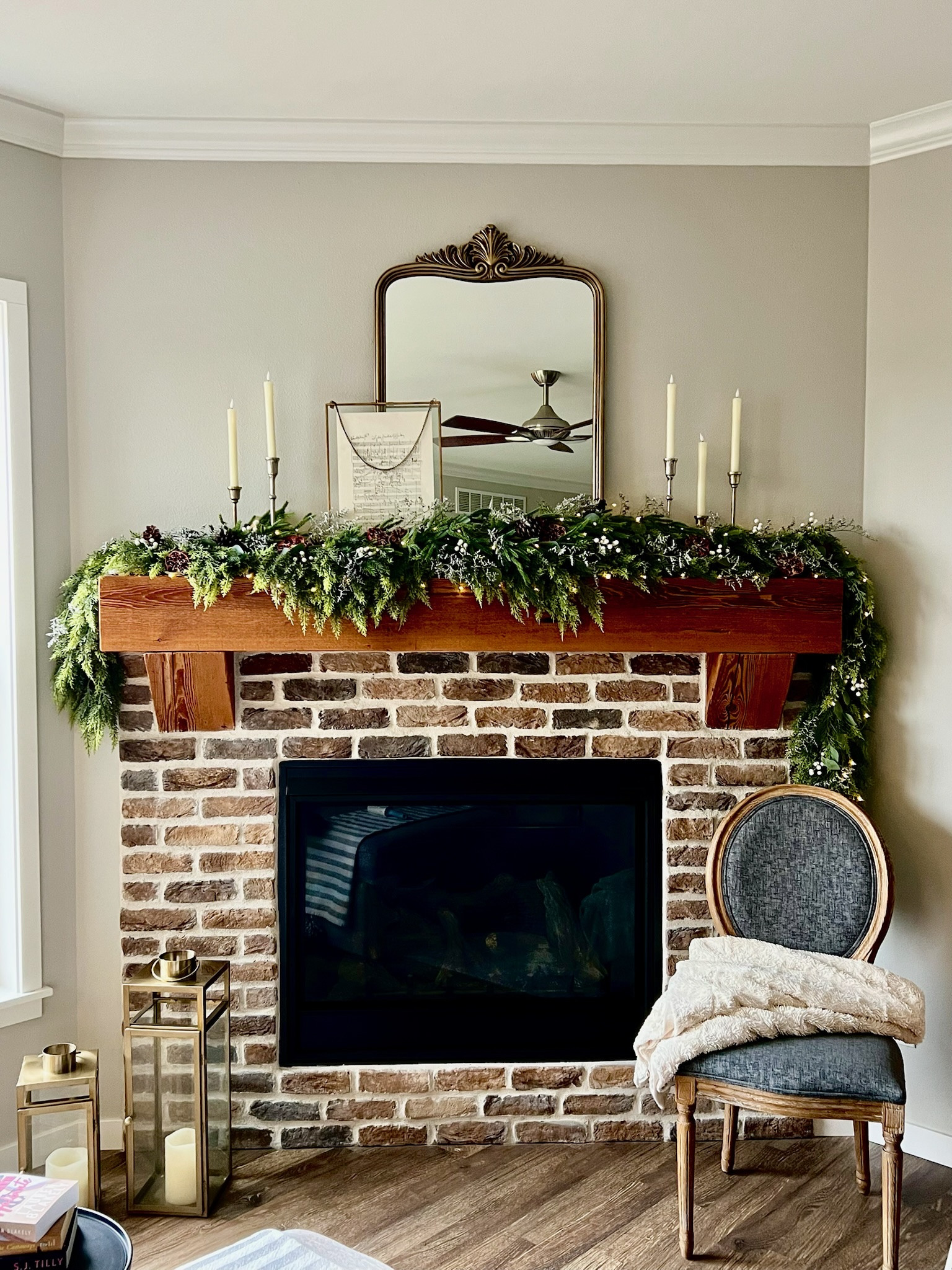 Classic Christmas garland for the mantle/ fireplace. I love adding seasonal elements such as berries to my garland  

#LTKSeasonal #LTKFindsUnder100 #LTKHome