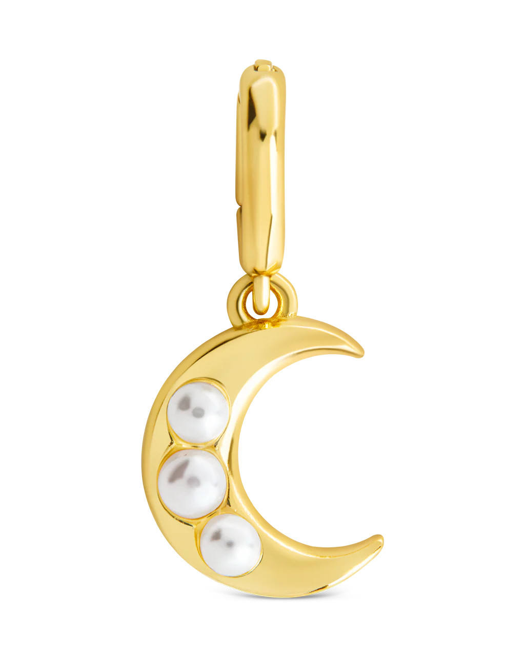 Sterling Silver Pearl Moon Charm | Sterling Forever