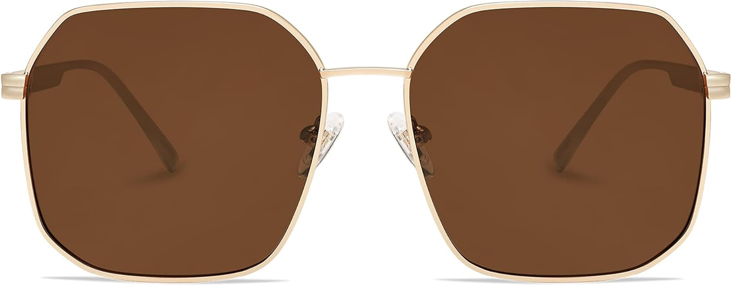 SOJOS Retro Square Polarized Sunglasses for Women Vintage Square Shades UV400 Large Metal Frame R... | Amazon (US)