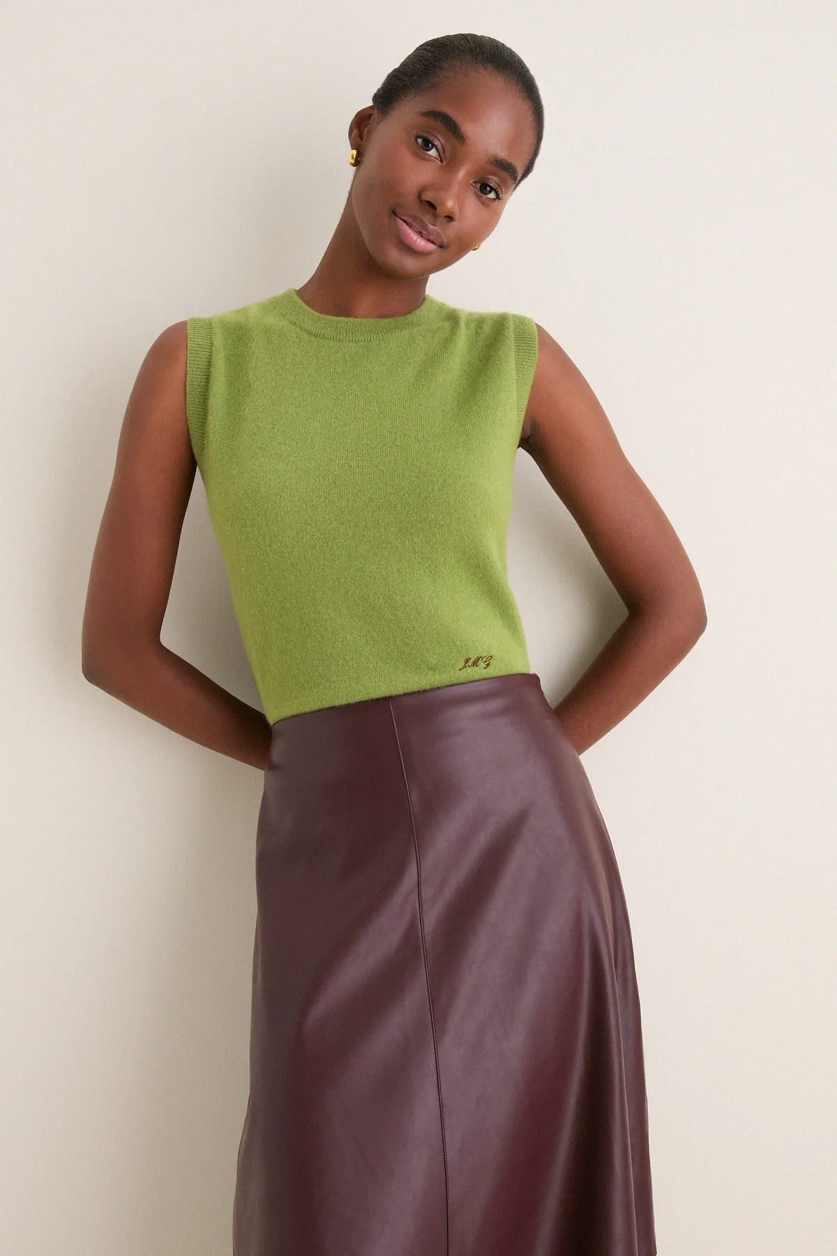 Peridot Cashmere Sleeveless Ava Shell | Tuckernuck (US)