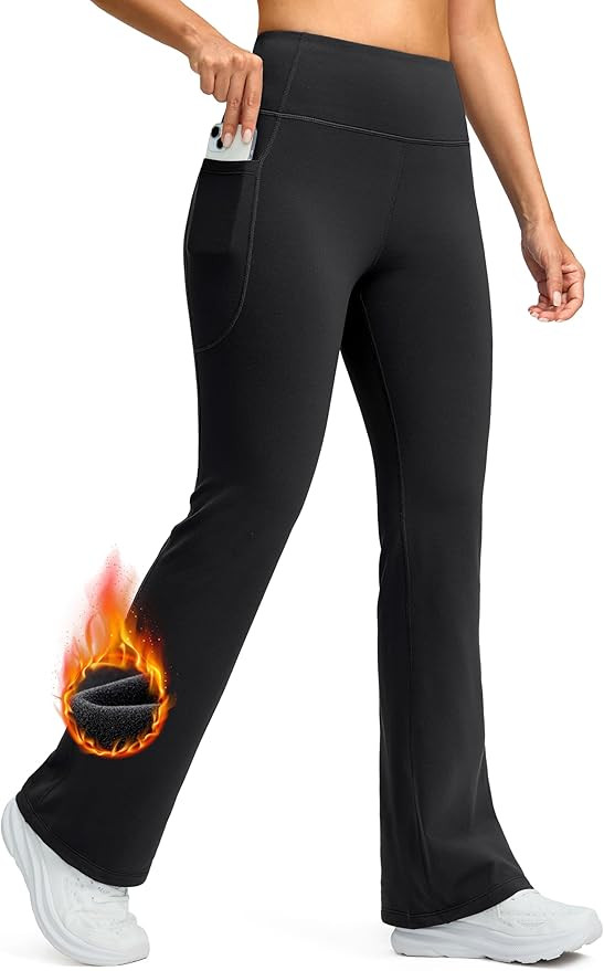G Gradual Women's Fleece Lined Pants High Waist Winter Thermal Warm Flare Leggings Hiking Yoga Pa... | Amazon (US)