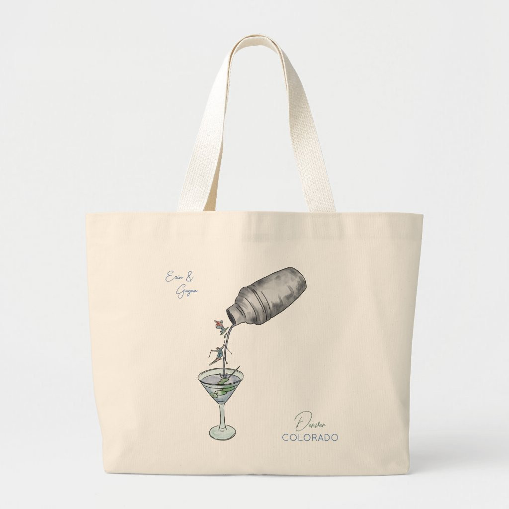 skiing trip large tote bag | Zazzle